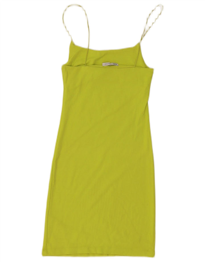 Prendisole da donna Zara UK 12 cotone verde medio