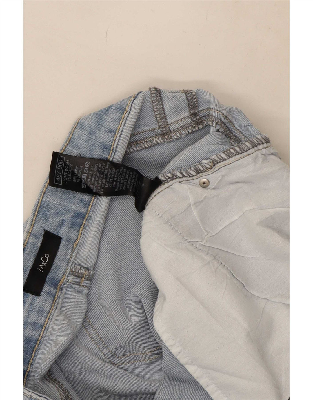 Jeans slim da donna M&Co UK 14 Large W32 L29 Cotone blu