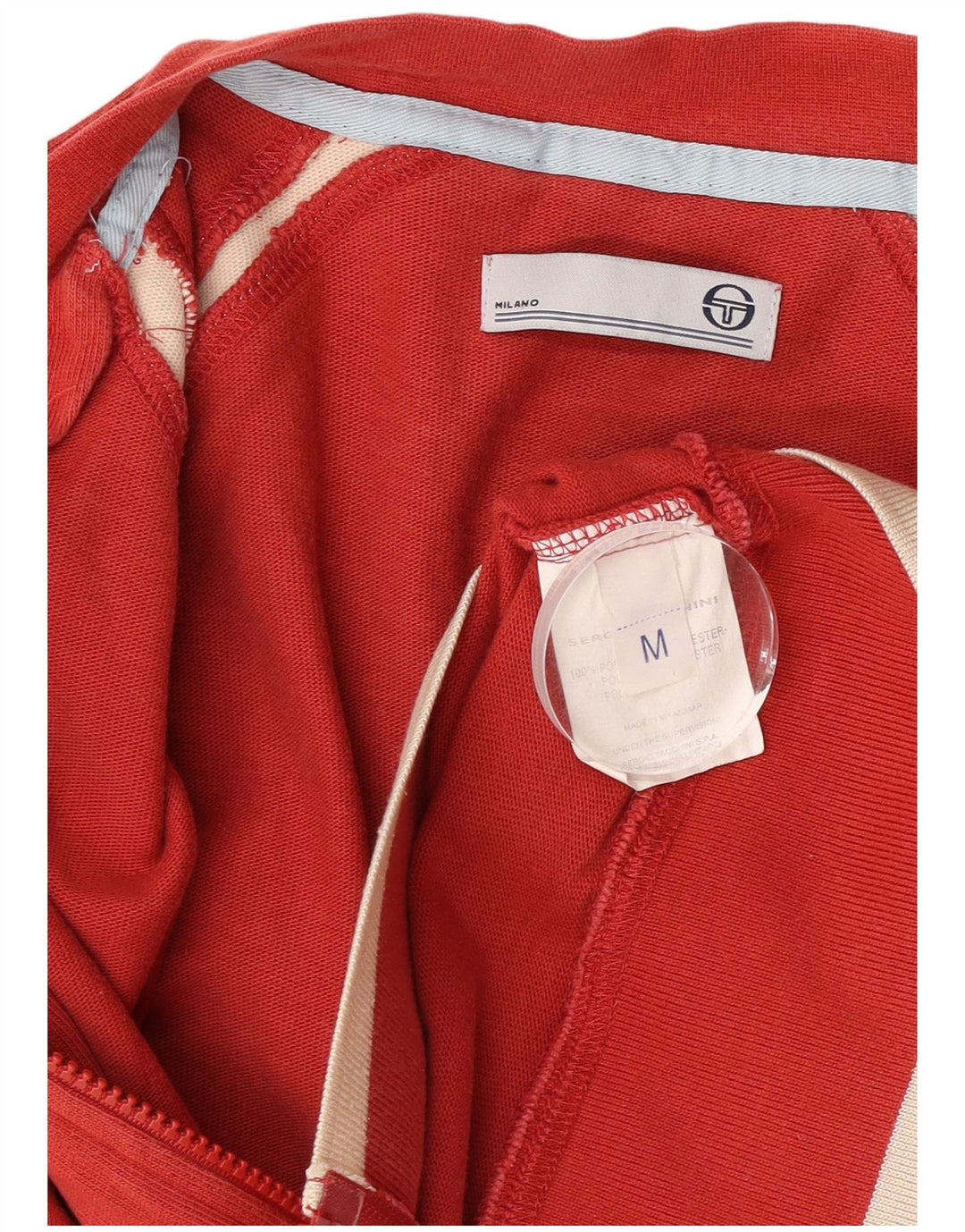 Giacca da ginnastica da uomo Sergio Tacchini in poliestere rosso medio