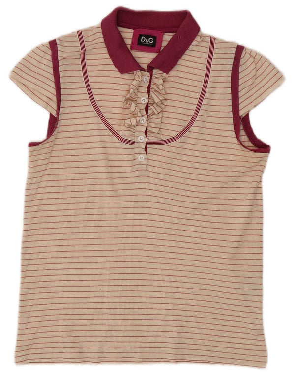 Polo da donna Dolce & Gabbana UK 12 gessato beige medio