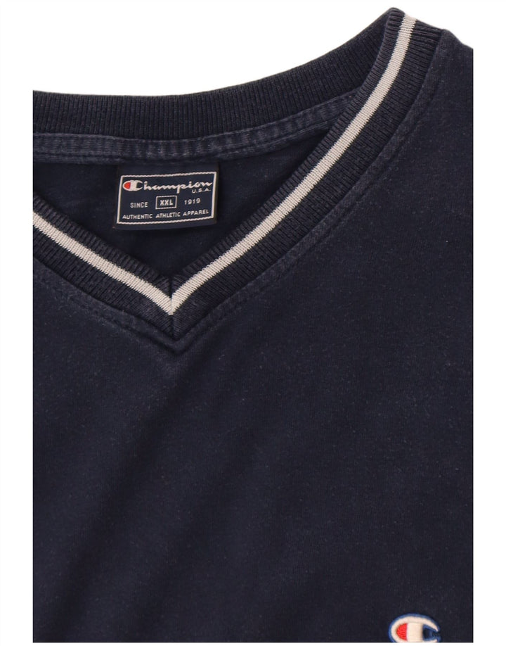 T-shirt da uomo Champion Top 2XL Blu navy