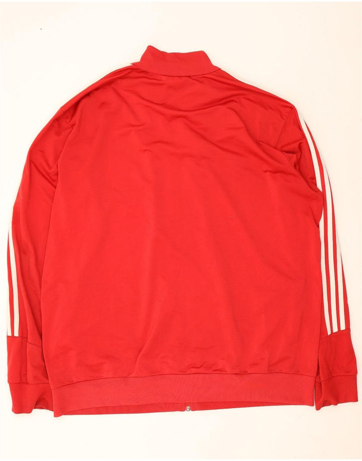Giacca da tuta da uomo Adidas 2XL rossa in poliestere
