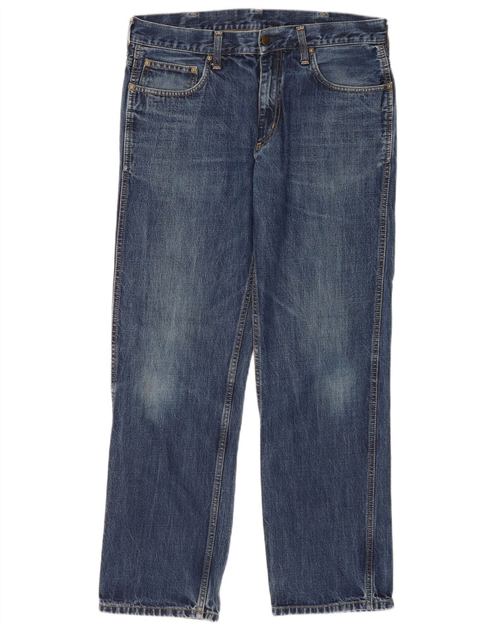 Jeans dritti da uomo Carhartt W31 L32 cotone blu