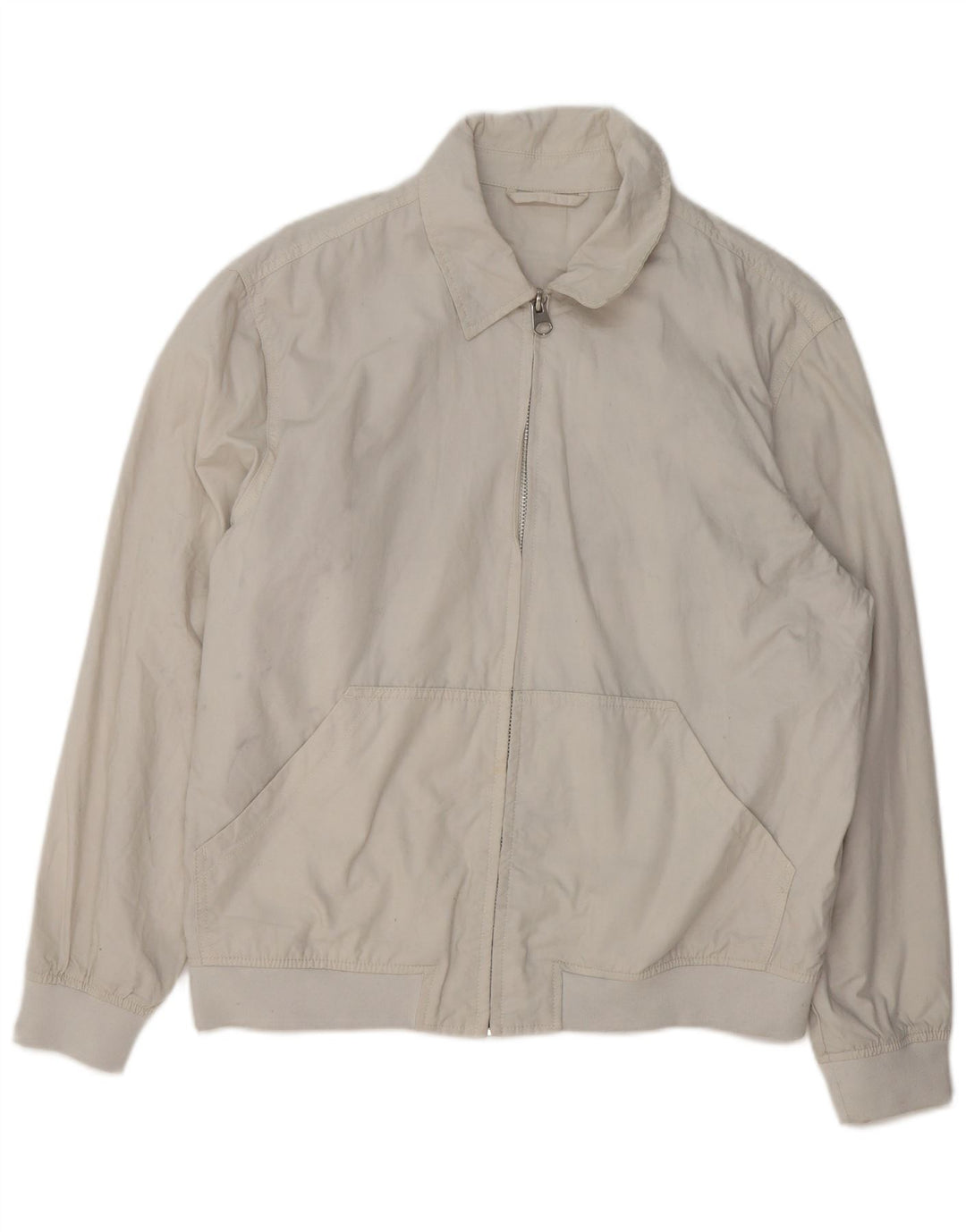 Giubbotto bomber da uomo Zara UK 40 grande nylon bianco