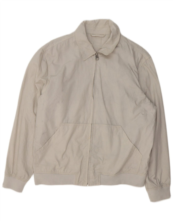 Giubbotto bomber da uomo Zara UK 40 grande nylon bianco