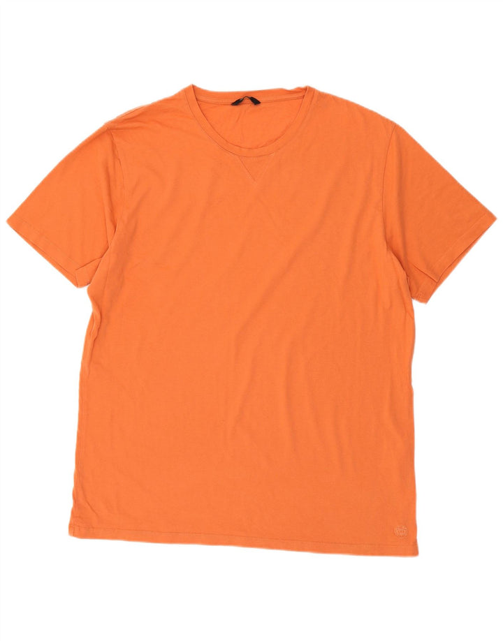 MASSIMO DUTTI T-shirt da uomo Top XL in cotone arancione
