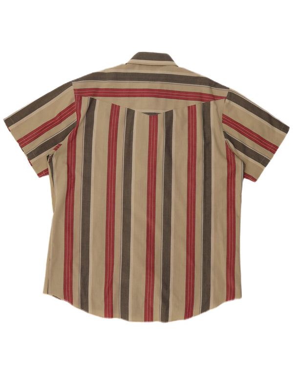 Camicia a maniche corte da uomo Wrangler 2XL a righe verdi