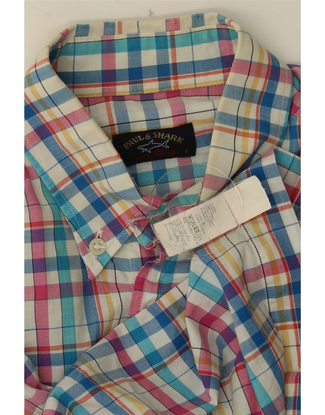 Camicia a maniche corte da uomo Paul & Shark piccola in cotone a quadri multicolore