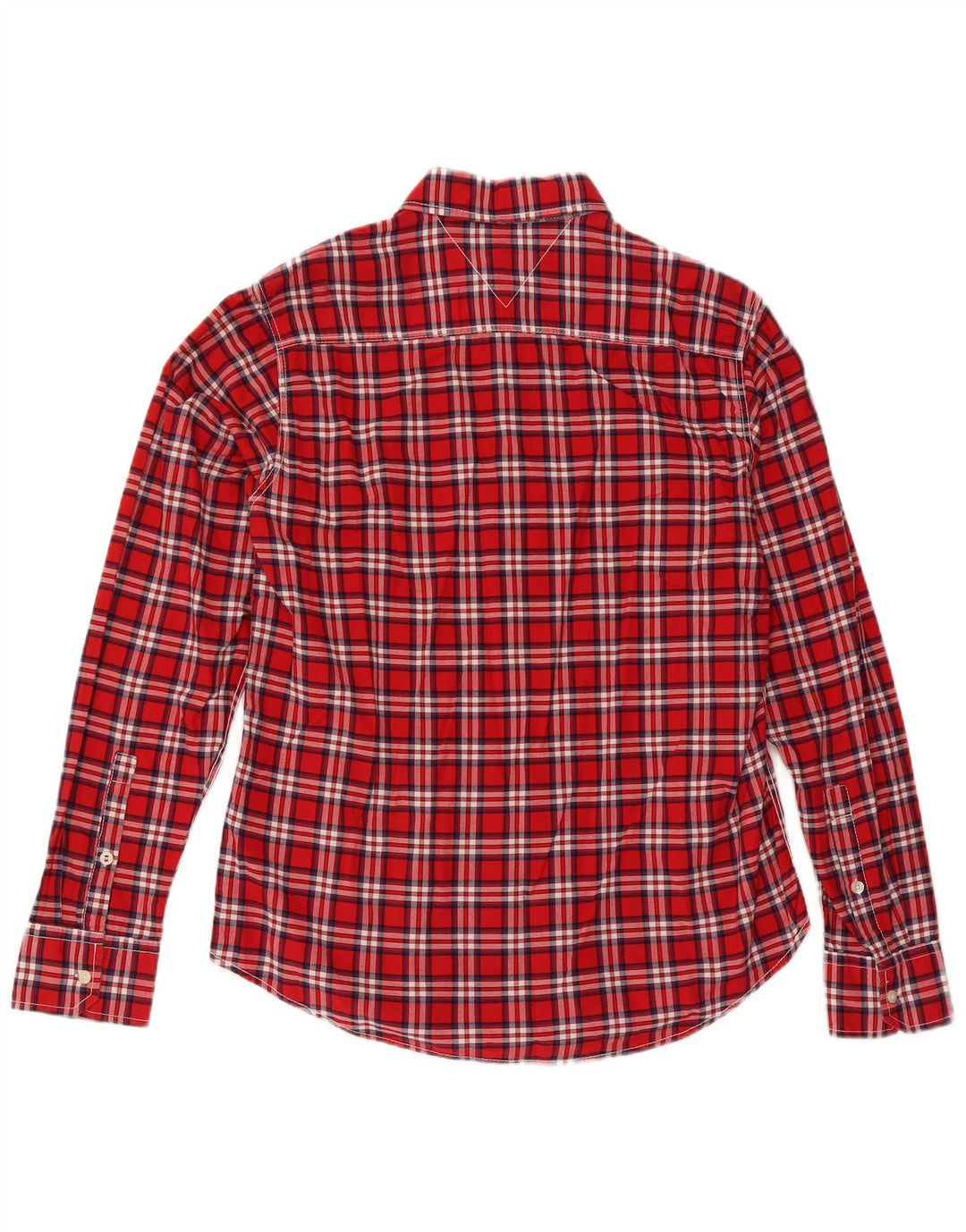 Camicia da uomo Tommy Hilfiger XL in cotone a quadri rossi
