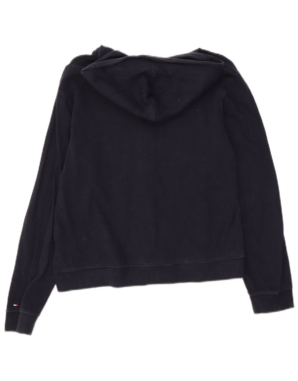 Maglione con cappuccio e zip grafica per ragazzi Tommy Hilfiger 12-13 anni in cotone blu navy