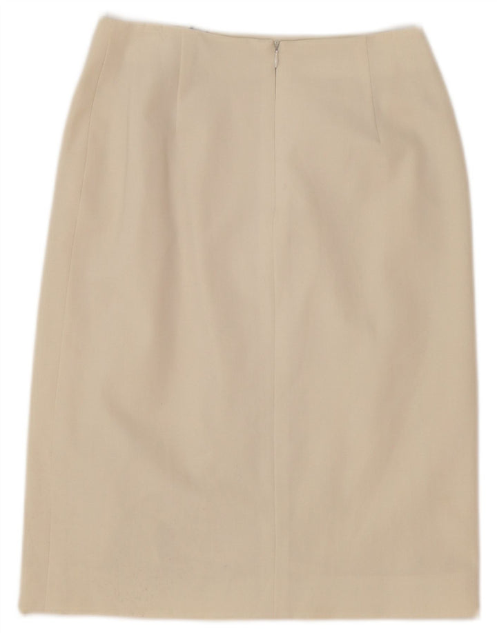 Gonna a tubino da donna Gianfranco Ferre UK 10 piccola W27 poliestere bianco sporco