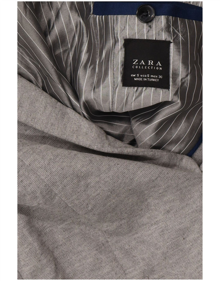 Giacca blazer da uomo a 1 bottone Zara UK 36 piccola grigia