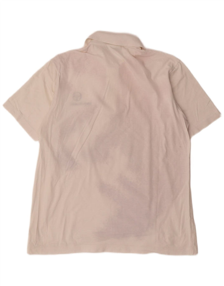 Polo da uomo con motivo astratto Sergio Tacchini in cotone bianco medio