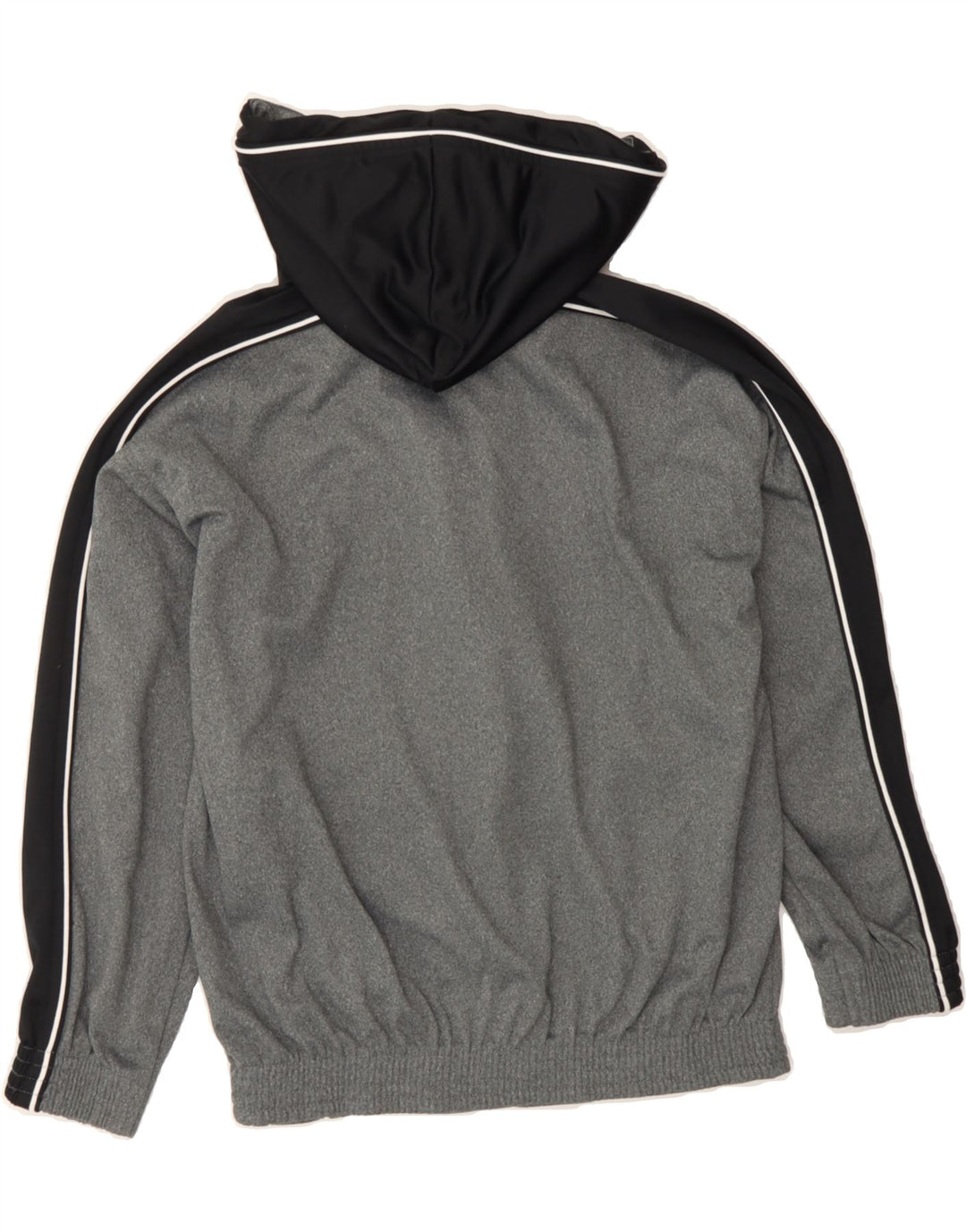 CHAMPION Boys Hooded Tracksuit Top Jacket 11-12 Years Grey Colourblock Vintage Champion and Second-Hand Champion from Messina Hembry 