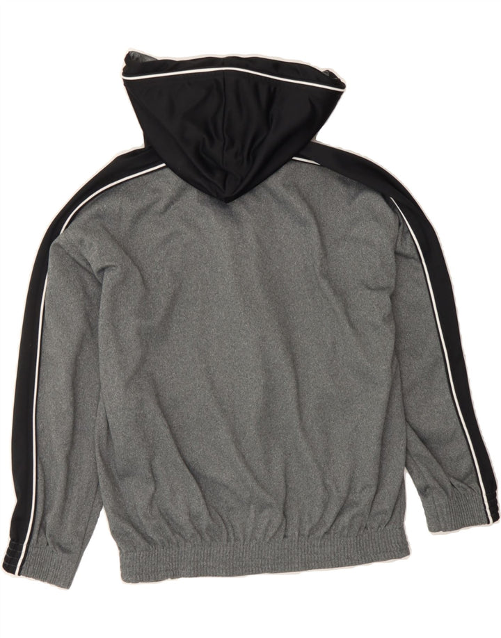 CHAMPION Boys Hooded Tracksuit Top Jacket 11-12 Years Grey Colourblock Vintage Champion and Second-Hand Champion from Messina Hembry 