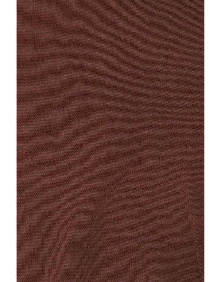 Maglione Zara da uomo con scollo a V XL in cotone marrone