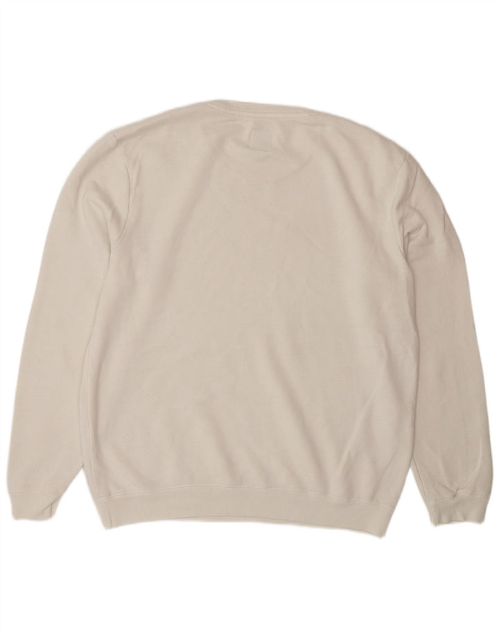 Felpa da uomo Jack Wills Maglione grande cotone bianco