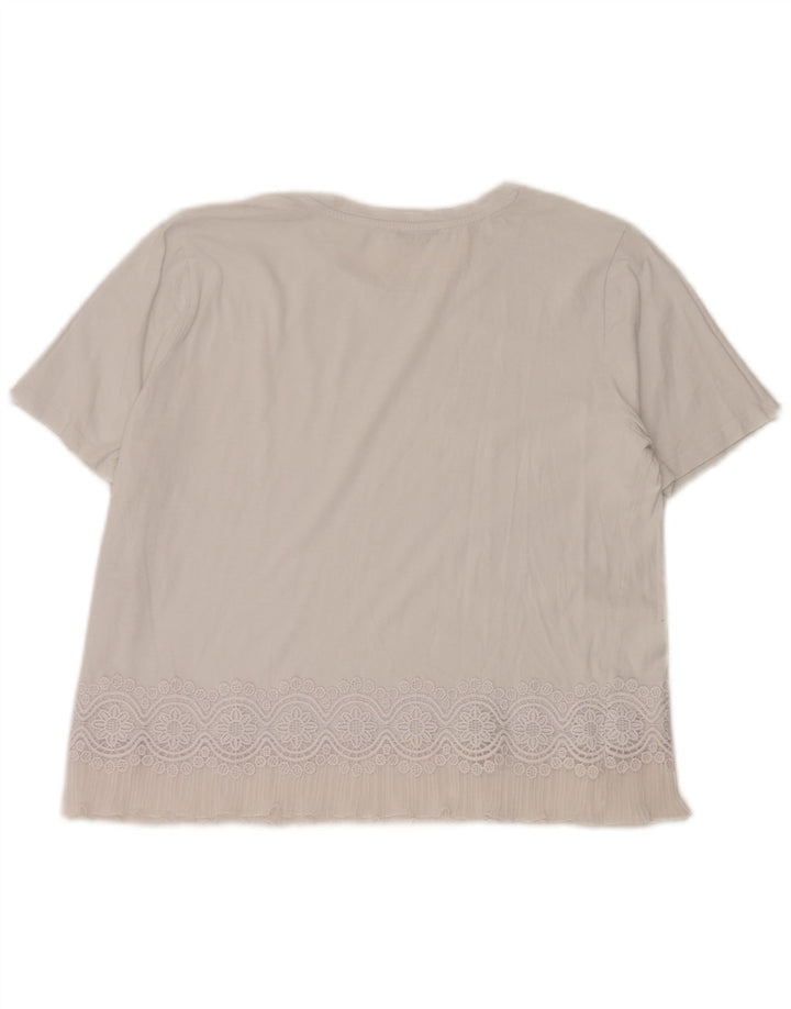 Camicetta da donna Zara Top UK 16 grande cotone bianco