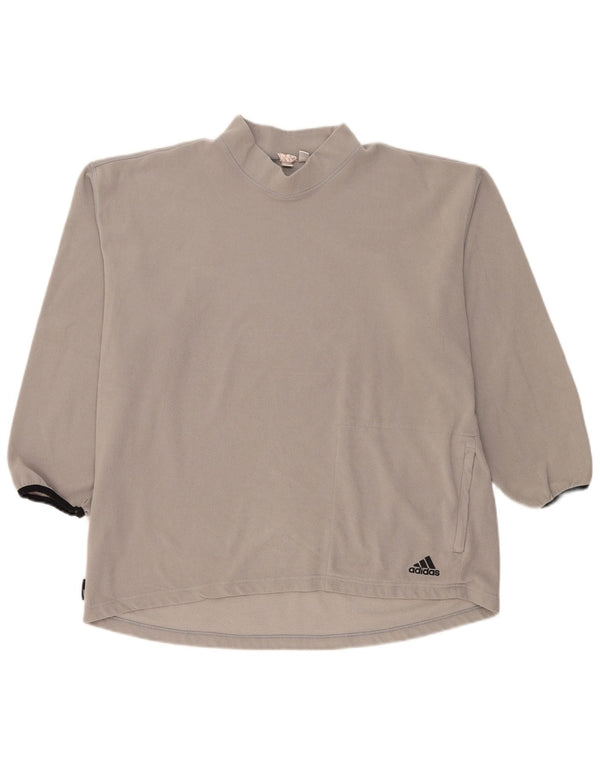 Maglione in pile Adidas Climawarm da uomo XL grigio poliestere