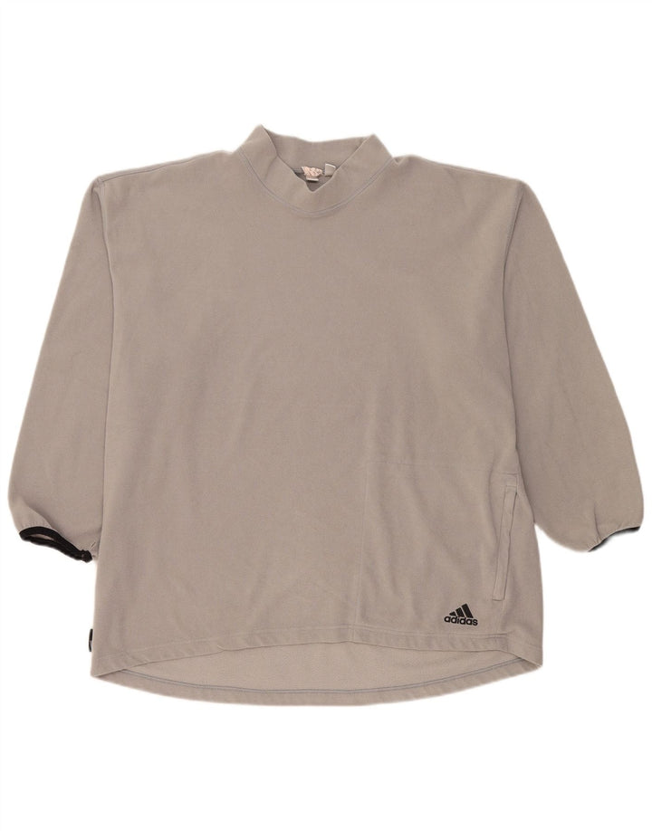 Maglione in pile Adidas Climawarm da uomo XL grigio poliestere