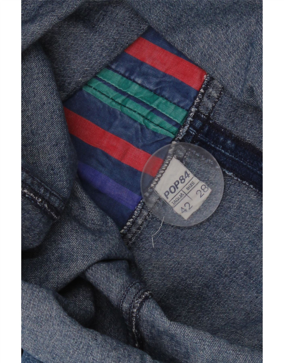 Gonna in denim da donna POP 84 IT 42 media W28 cotone blu