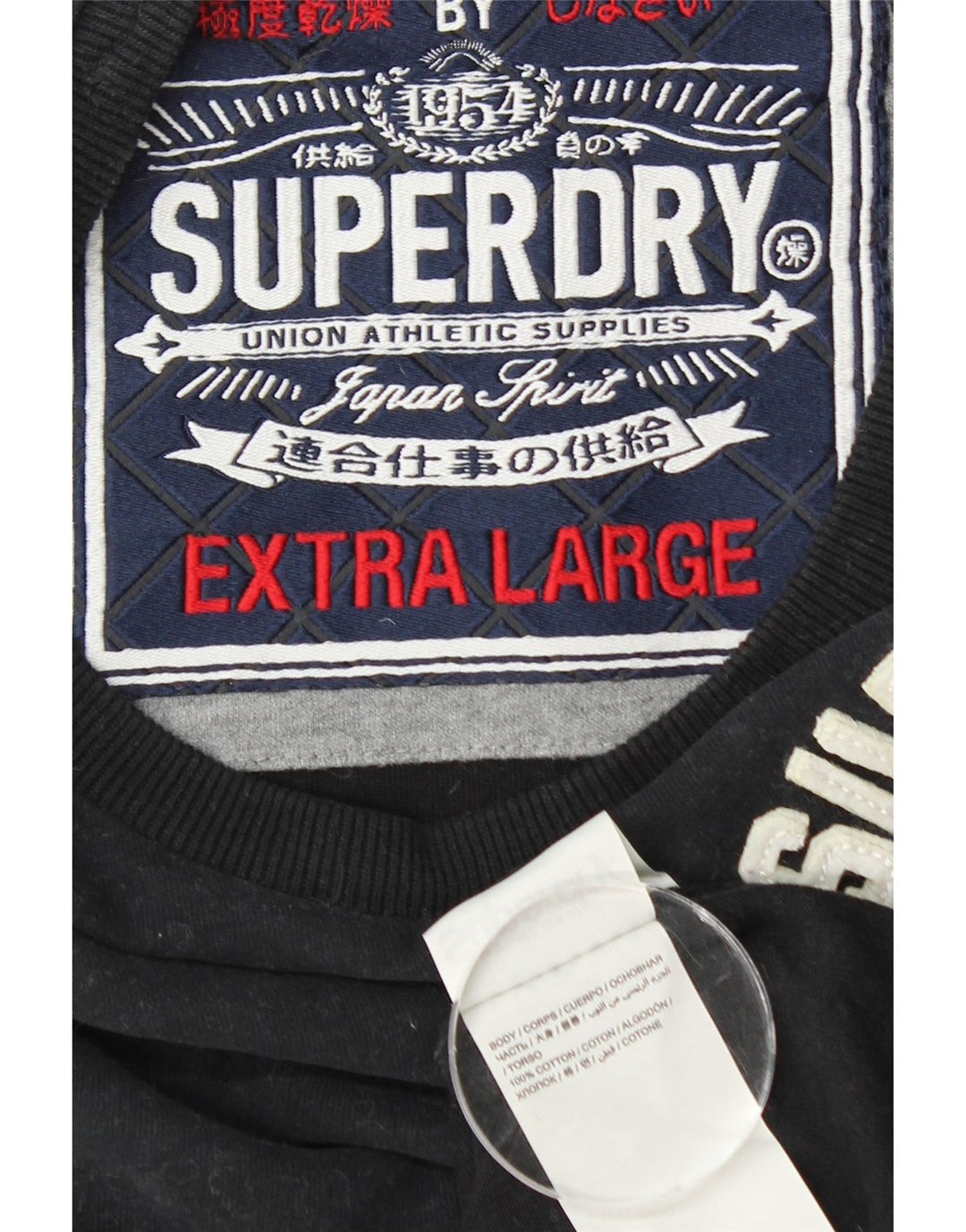 T-shirt grafica da uomo Superdry Top XL in cotone nero