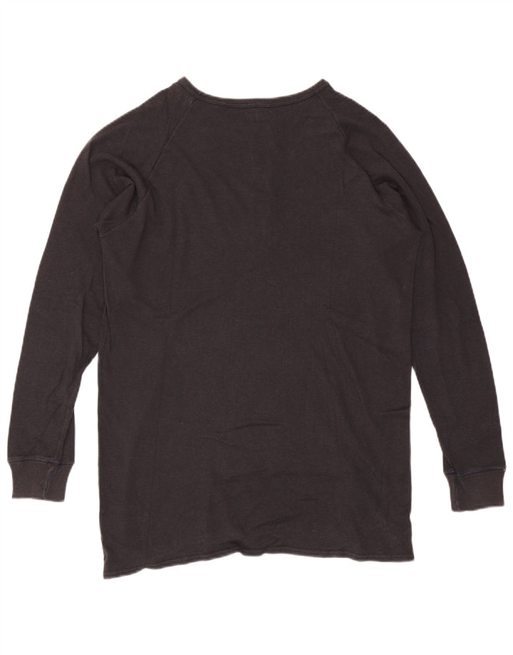 Armani Exchange Top grafico da uomo a maniche lunghe in cotone grigio grande