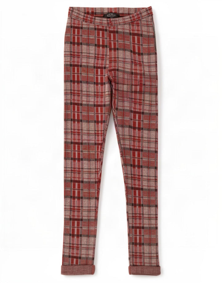 Leggings grafici da donna Topshop UK 8 poliestere a quadri rossi piccoli