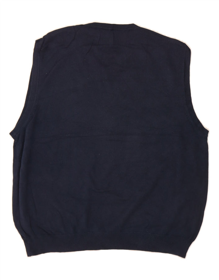 IZOD Mens Vest Tank Top Large Navy Blue Cotton Vintage Izod and Second-Hand Izod from Messina Hembry 