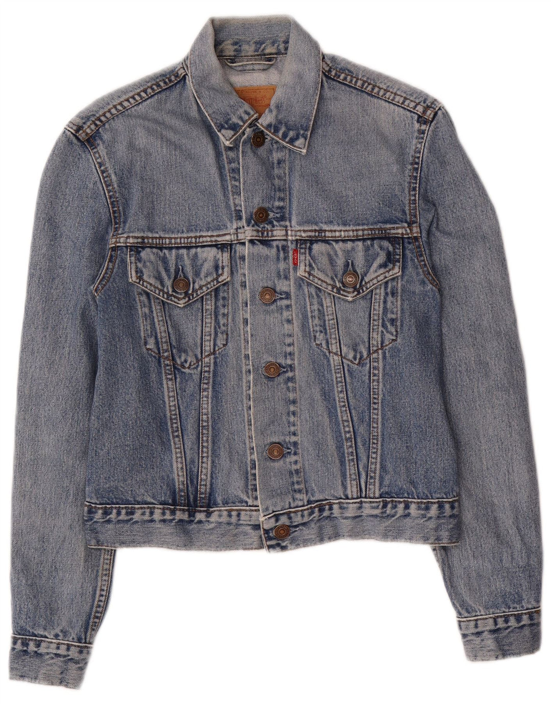 Giacca in denim da donna Levi's UK 10 piccola in cotone blu