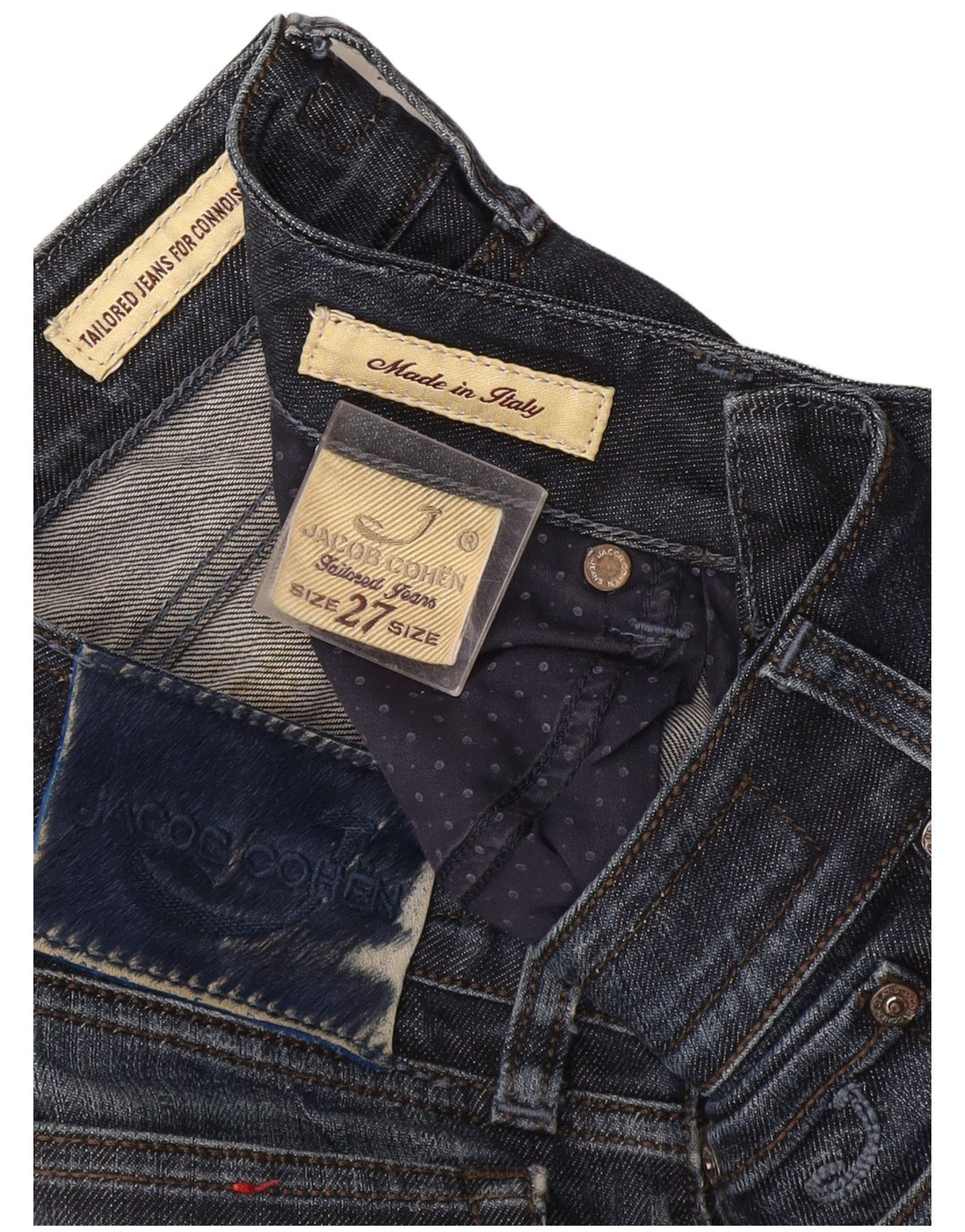 Jeans slim da donna Jacob Cohen W27 L28 cotone blu