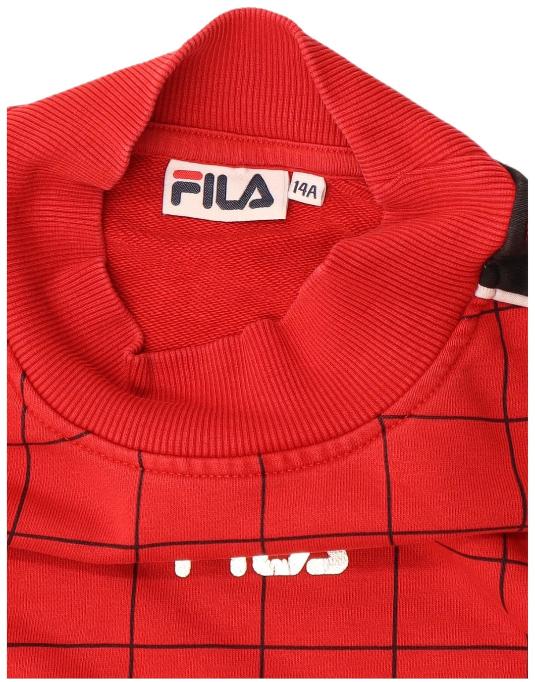 Felpa grafica per ragazzi FILA, 13-14 anni, color block rosso