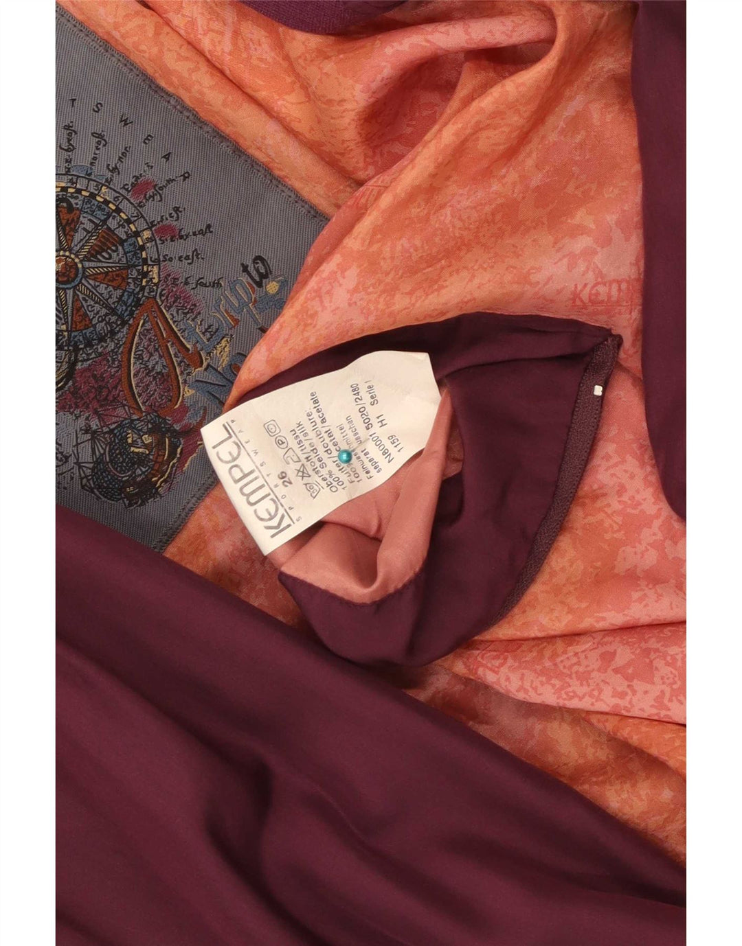 Giubbotto bomber da uomo Kempel UK 42 XL Borgogna Seta