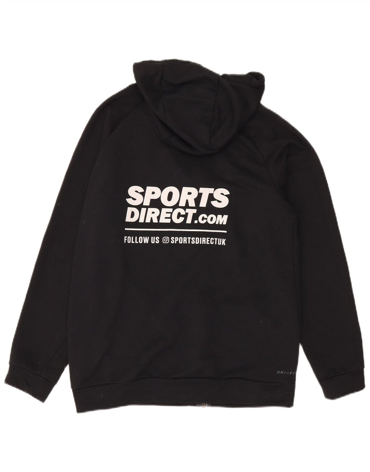 Felpa con cappuccio e zip grafica Nike Dri Fit da uomo piccola in poliestere nero