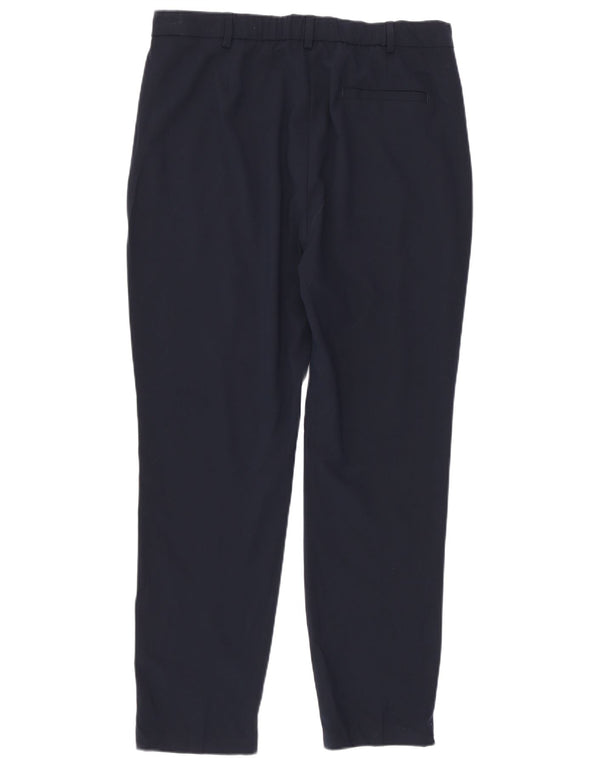 Pantaloni da abito slim da donna Marks & Spencer UK 14 Large W32 L27 Blu navy
