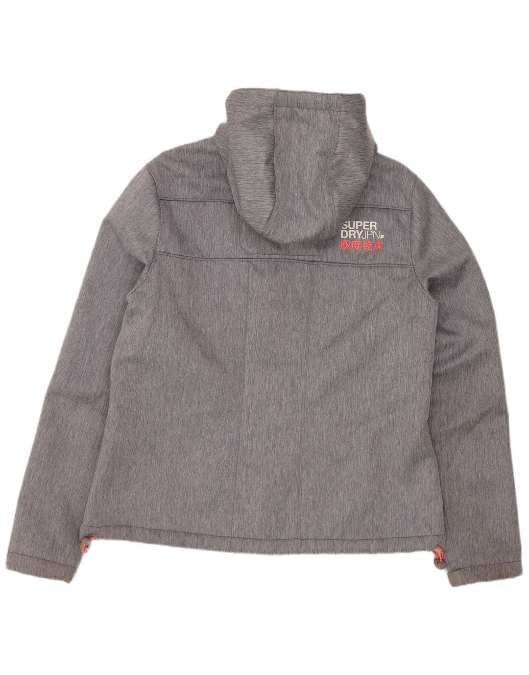 Giacca a vento da donna con cappuccio Superdry UK 16 grande poliestere grigio
