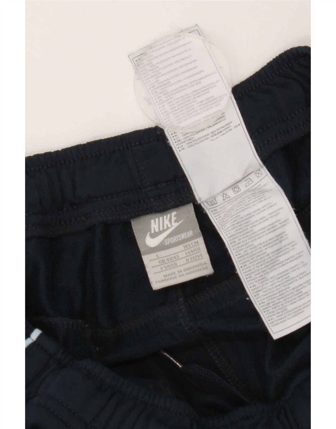 Pantaloni da tuta Nike da uomo, pantaloni da jogging, grandi, in poliestere blu navy