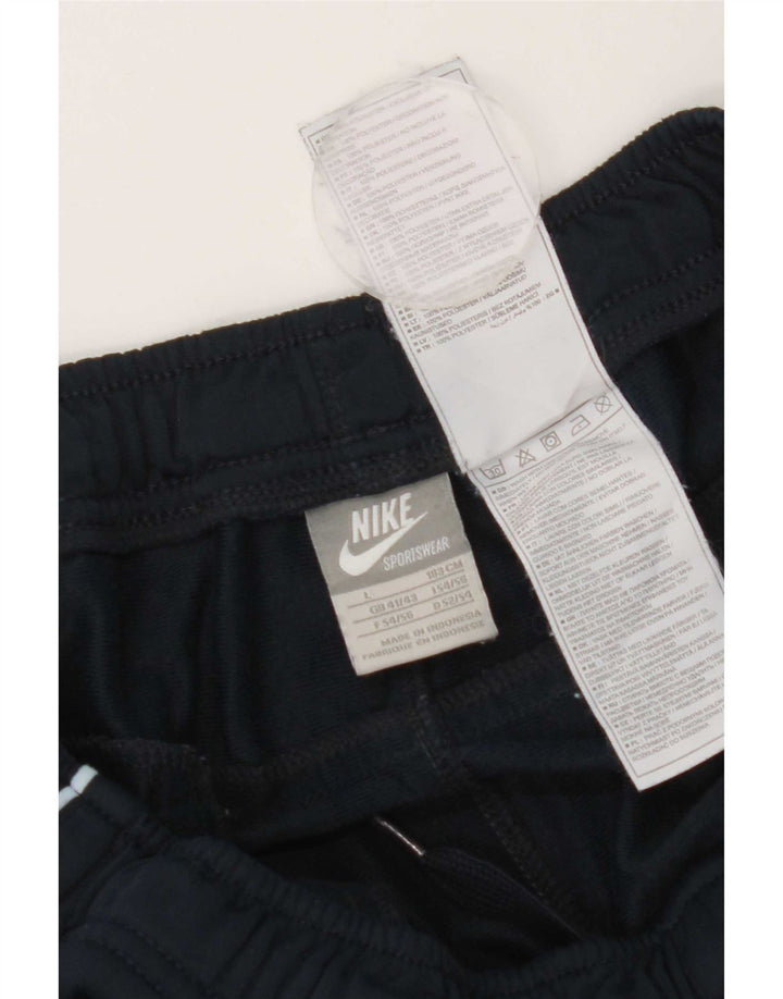 Pantaloni da tuta Nike da uomo, pantaloni da jogging, grandi, in poliestere blu navy
