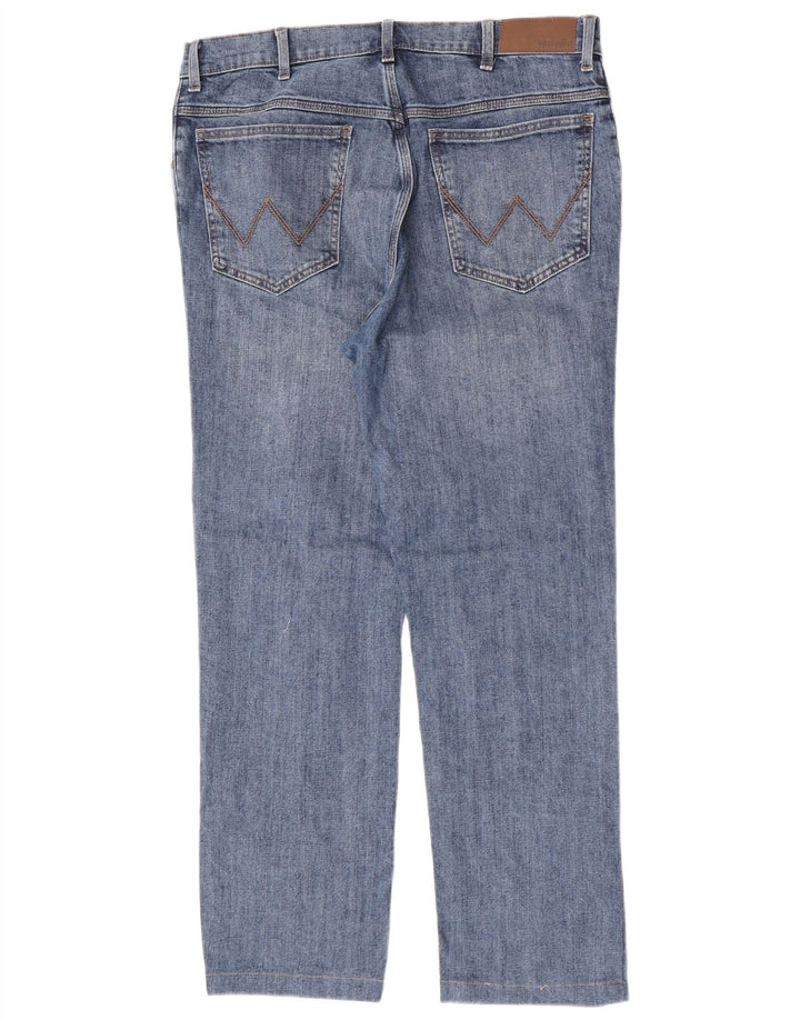 Jeans dritti da uomo Wrangler W36 L29 cotone blu
