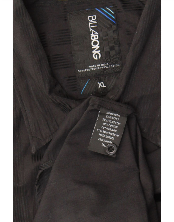 Camicia grafica da uomo Billabong XL poliestere a righe nere