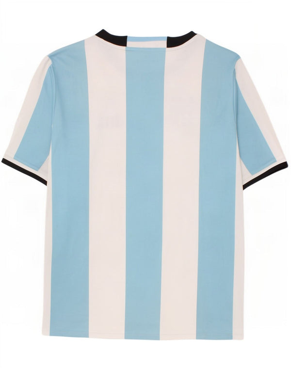 Maglietta Adidas Climacool da ragazzo, 13-14 anni, in poliestere a righe blu