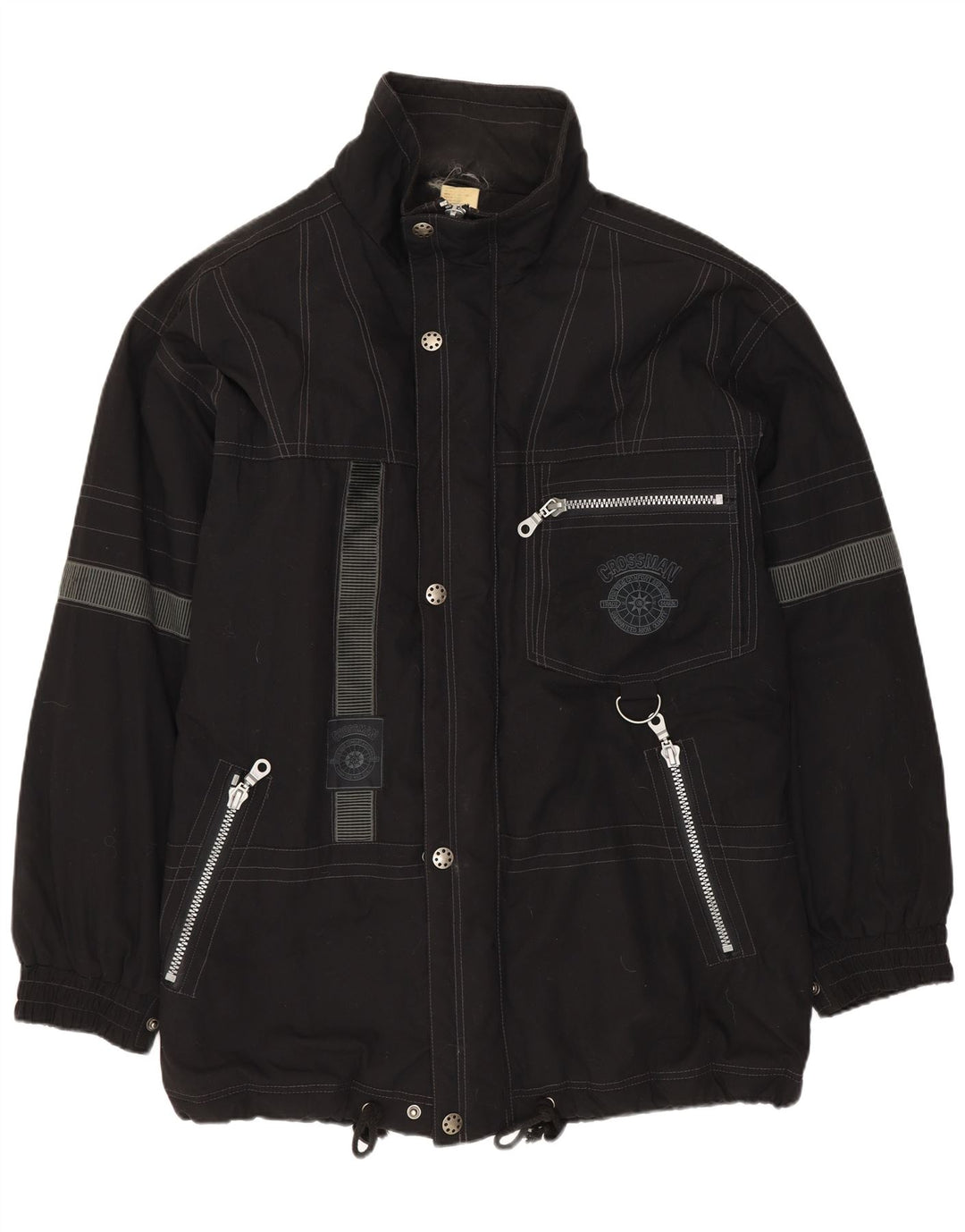 Giacca a vento da uomo VINTAGE UK 42 XL poliestere nero