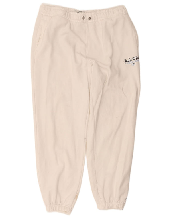 Pantaloni da tuta da donna Jack Wills Joggers UK 16 Large Cotone bianco