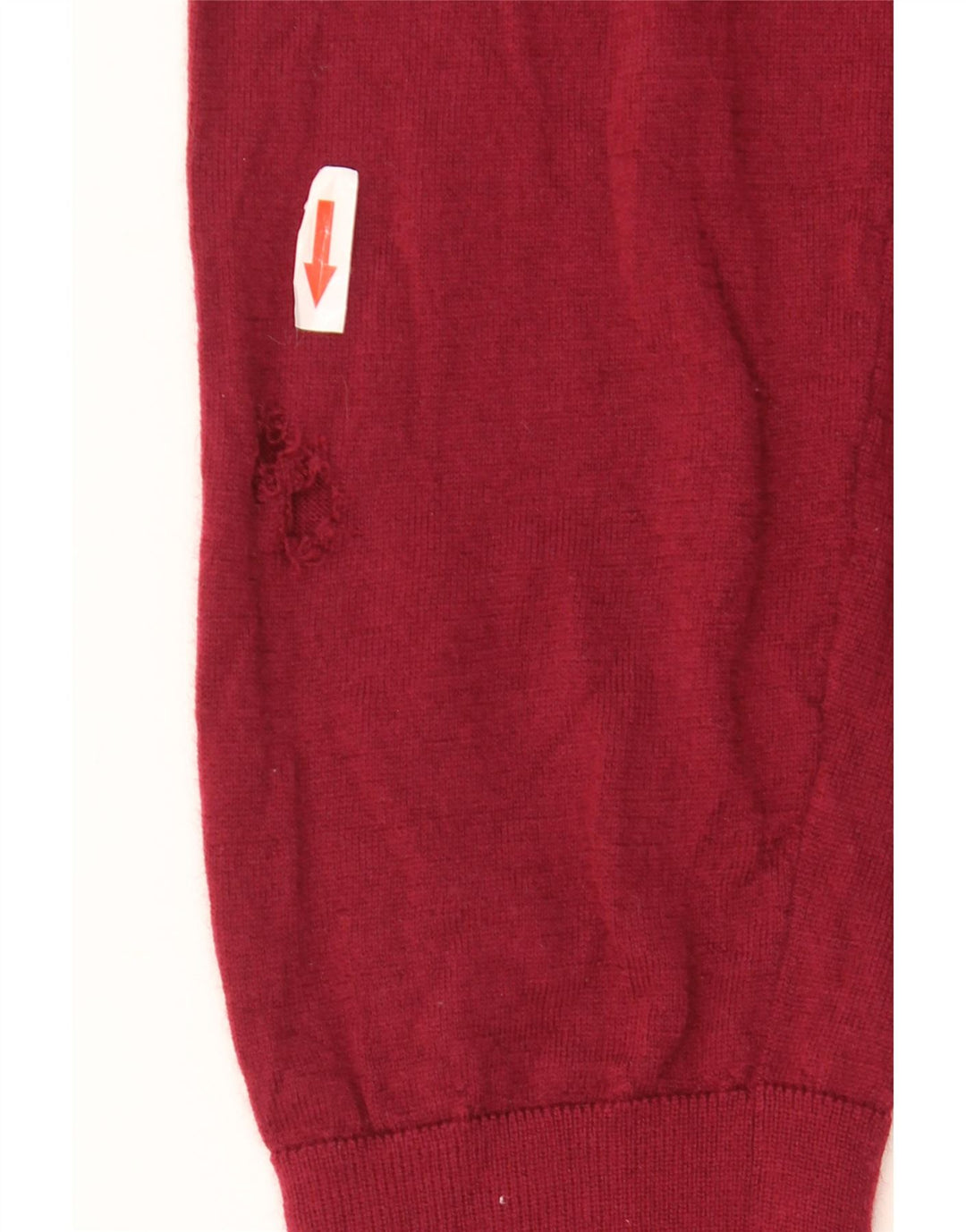MARKS & SPENCER Maglione da uomo con scollo a V 2XL Lana merino rossa