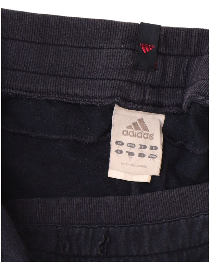 Pantaloni da tuta da donna Adidas Joggers UK 14 Large Blu Navy Cotone