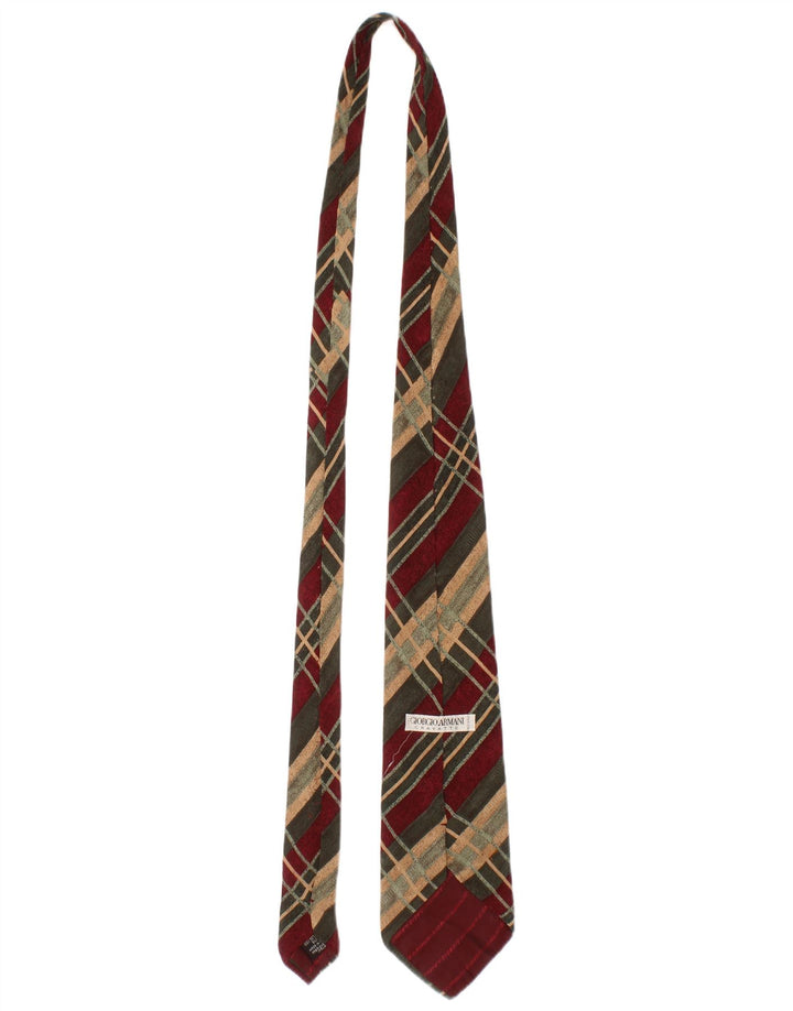Cravatta Uomo Giorgio Armani Taglia Unica Seta Scozzese Multicolore Classica