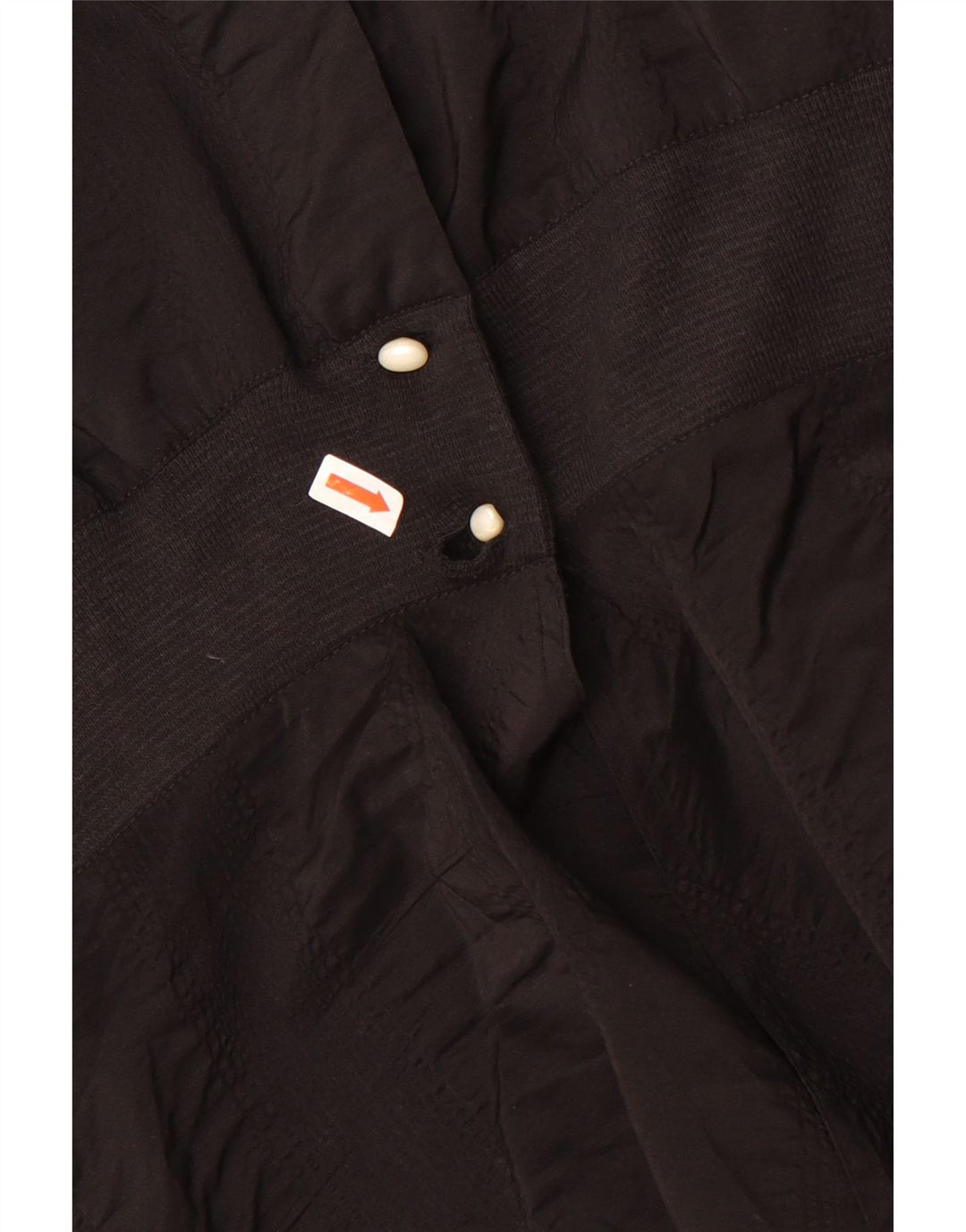 Camicetta camicia vintage da donna UK 18 XL acetato nero