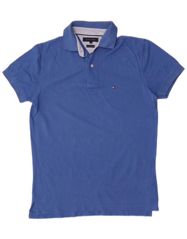 Polo da uomo Tommy Hilfiger piccola in cotone blu