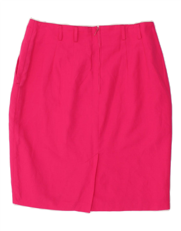 ROSNER Womens Pencil Skirt IT 42 Medium W30  Pink Viscose Vintage Rosner and Second-Hand Rosner from Messina Hembry 