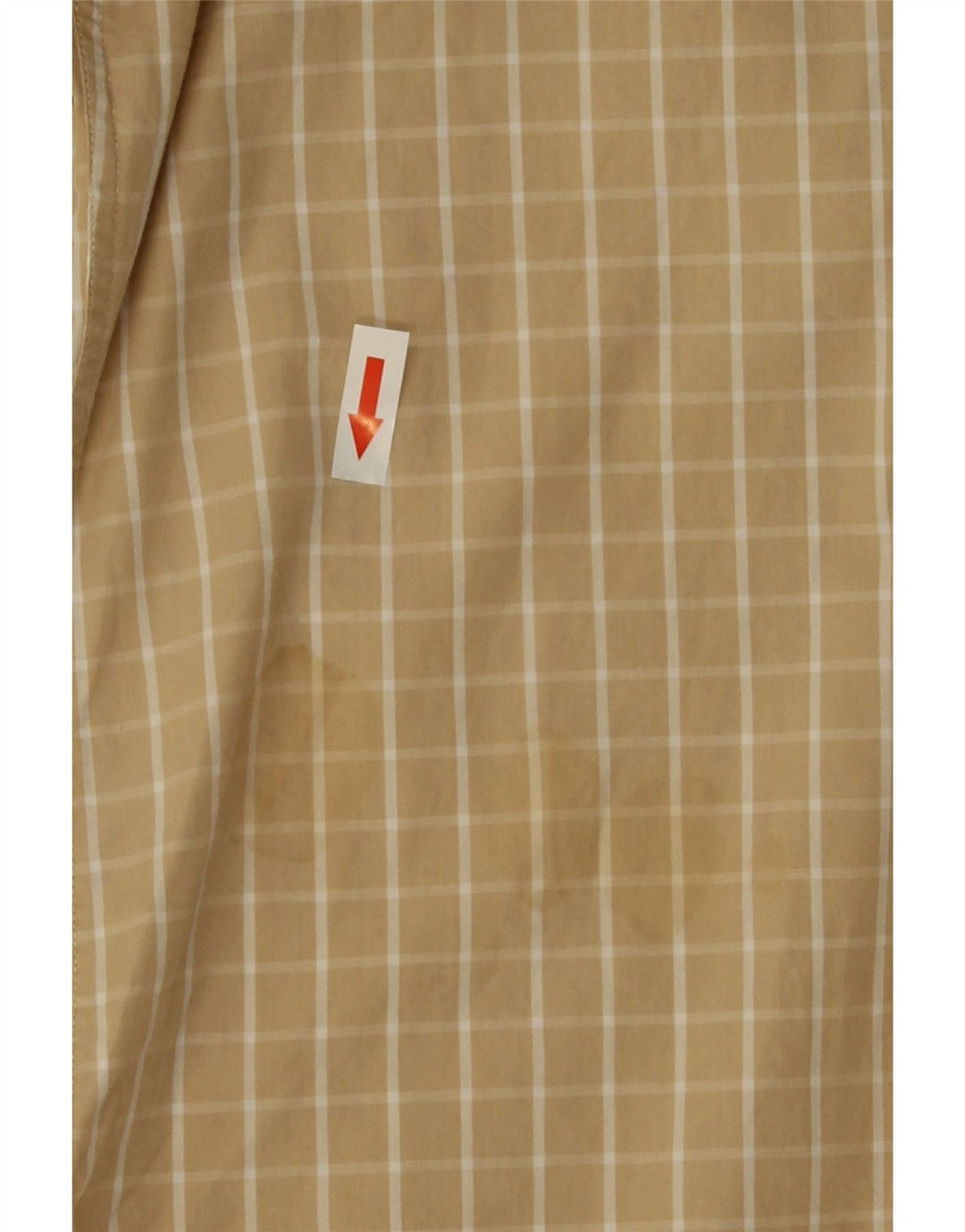 Camicia da uomo Tommy Hilfiger taglia 15 cotone a quadri beige medio